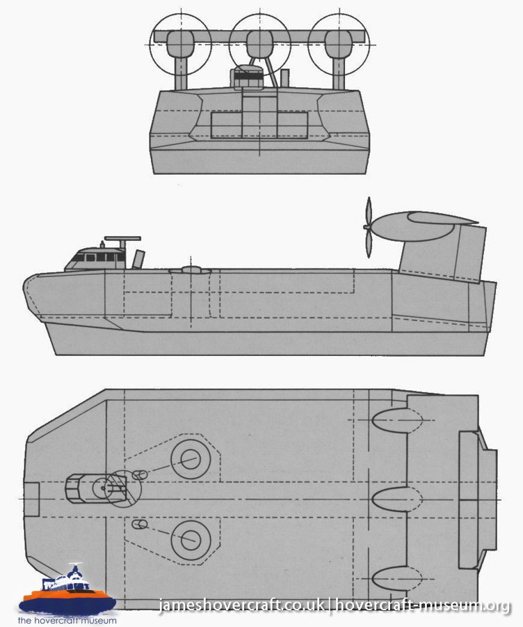 SEDAM N500 diagrams -  (credit: The <a href='http://www.hovercraft-museum.org/' target='_blank'>Hovercraft Museum Trust</a>).